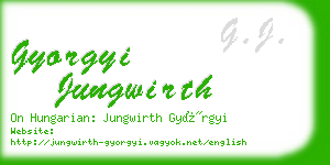 gyorgyi jungwirth business card